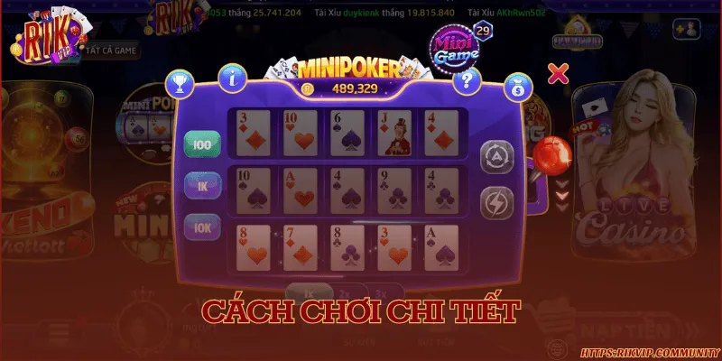 Hướng dẫn cách chơi mini poker hiệu quả Các bước tham gia Mini Poker chi tiết