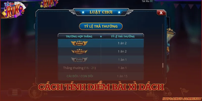 Cách chơi xì dách và mục tiêu cơ bản Cách tính điểm bài xì dách