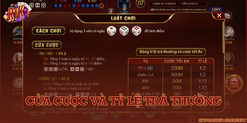 Những cửa cược với tỷ lệ trả thưởng khủng