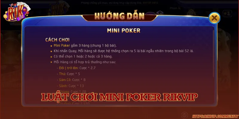 Hướng dẫn cách chơi mini poker hiệu quả Tất tần tật luật chơi Mini Poker đơn giản