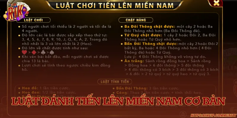 Luật đánh tiến lên miền nam và mẹo ghi nhớ hiệu quả Luật đánh tiến lên miền nam cơ bản